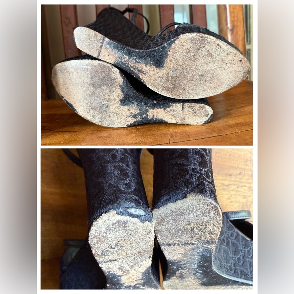 Christian Dior Diorissimo Oblique Platform Wedge Heels – Galliano Era – EU 37.5 - Picture 13 of 16